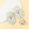 Guantes de Invierno para Niños y Niñas, de Cinco Dedos para Exteriores, de Lana Cálida para Bebé, Engrosados, con Orificio para Tareas, de Dos Dedos para Niños Pequeños