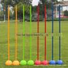 Fabricantes fornecem sinal de treinamento de futebol poste de advertência de poste de basquete treinamento de futebol ao redor da bandeira de canto de futebol de pole