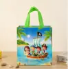 Bolsa de tela tipo tote de la serie pirata, superventas transfronterizo, bolsa laminada no tejida, bolsa de embalaje para souvenirs, bolsa de regalo para cumpleaños de niños