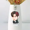 Zhou Keyu Acrílico Blanco Llavero de Doble Cara Soporte para Ventilador Colgante para Bolsa Colgante para Mochila Artículos de Celebridad Diseño Personalizado