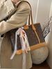 Bolso Grande de Marca Extranjera de Gama Alta para Mujer 2026 Nuevo Versátil Casual Bolso de Hombro Bolso Tote para Estudiante Universitario