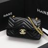 Bolso de Mujer de Cuero Genuino de Alta Gama, Nuevo Estilo de Moda Transfronterizo, Bolso de Hombro Acolchado Inspirado en Chanel, Bolso Cruzado Versátil de Cadena de Lujo Ligero