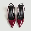 Venta al por mayor Estilo Europeo y Americano 2026 Verano Nuevos Zapatos de Salón de Punta Fina Sin Espalda Tacones Altos Stiletto para Mujer