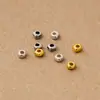 Cuentas de plata rotas de 1.5 mm, accesorios de cuentas de plata, cuentas espaciadoras irregulares chapadas en oro de plata pura s925, accesorios para pulseras de bricolaje