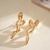Pendientes Colgantes Ovalados de Circonita Transfronterizos Europeos y Americanos, Moda Retro, Temperamento Exquisito, Lujo Ligero, Pendientes de Alta Gama
