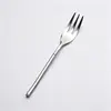 Juego de Cucharas de Acero Inoxidable 304 para Uso Doméstico, Cuchillo para Bistec Espeso, Juego de Tenedor y Cuchara con Mango Cuadrado, Vajilla Occidental de Acero Inoxidable