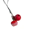 Mini Cadena para Teléfono Manzana Gato Lindo Campana Roja Dibujo Animado Kt Núcleo de Manzana Colgante Mejor Amigo Pequeño Regalo Colgante