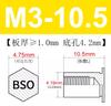 Columna de Tuerca Remachable para Agujero Ciego Bso-M2M2.5M3M4M5M6 Espárrago de Acero al Carbono Placa de Presión Espárrago Hexagonal Galvanizado.5
