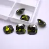 Pedra Solta Zircônia Cúbica Formato Almofada Verde Oliva, Gema Colorida, Face de Anel, Pingente, Brinco, Pedra para Acessório sem Cravação