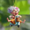 Juego de 4 Adornos Colgantes Decorativos Acrílicos Planos 2D Nuevos Transfronterizos para Coche Decoración de Interiores de Coche Simple y Elegante