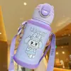 2025 Nueva Taza Térmica Labubu Dibujos Animados Doble Bebida Grado Alimenticio Acero Inoxidable Portátil Taza de Agua con Tapa