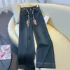 Jeans de Mujer de Cintura Alta Pierna Ancha para Otoño 2026 Pantalones Largos Casuales Rectos Sueltos Versátiles de Moda Tendencia