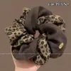 Elástico de Cabelo Oversized Estilo Coreano Intestino de Porco, Corda de Cabelo Versátil com Renda de Bolinhas, Elástico para Rabo de Cavalo Alto, Elástico de Borracha, Acessório de Cabelo de Alta Qualidade