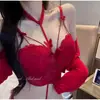 Lencería Sexy para Mujeres con Poco Busto, Top de Encaje Estilo Francés con Ballenas, Hermoso Conjunto de Camisola Sujetador Estilo Chaleco