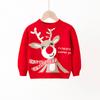 Atacado Novo Outono e Inverno Europeu e Americano Infantil Desenho Animado Rena de Natal Menina Bebê Suéter Base Manga Longa Roupas Infantis