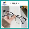 Nova radiação de luz anti-azul Óculos lisos armação de metal masculino Small Box Flat Glasses Moda feminina simples óculos de miopia