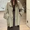 """Wanderin""" - um novo luxo com uma textura refinada! Casaco trench coat de algodão penteado importado, com lavagem enzimática e gola alta, uma peça de vestuário externo de alta qualidade e leve.