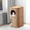 Villa de Escalada para Gatos Enclosed de Dos Capas Engrosada Universal de Cuatro Estaciones Nido para Gatos Transfronterizo Nido de Gato Integrado de Fieltro Casa para Gatos Cálida de Tres Capas