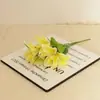 Buquê de Lírios Artificiais com 5 Galhos, Lírio Selvagem para Casamento e Decoração de Sala de Estar, Flores Artificiais, Flores Artificiais, Flores de Seda Atacado
