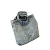 Bolsa de Ombro Jeans Artística Casual Estilo Coreano 2025, Moderna e Simples, Bolsa Grande para Estudo de Aluno, Bolsa Tote para o Dia a Dia
