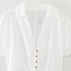 Comércio Exterior Atacado Primavera e Verão Novo Moda Casual Europeia e Americana Recorte Bordado Estilo Camisa Vestido Decote V 8023545
