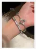 ¡Joy BossArtesanía Pesada! Cadena de Suéter con Patrón de Diamantes Trébol Collar Cepillado Vintage Lujo Ligero Textura de Alta Calidad