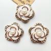 Broca de ponto camélia trevo de quatro folhas grampo de cabelo acessórios de cabelo buraco sapatos bolsa chapéu material diy acessórios de vestuário atacado
