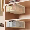 Nova caixa de armazenamento de meias, organizador de roupas íntimas, caixa de armazenamento tipo gaveta deslizante, solução de armazenamento para guarda-roupa estilo gaveta suspensa