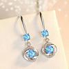 Pendientes de trébol de cuatro hojas de plata esterlina s925 para mujer, ligeros, de lujo, de alta gama, sencillos y elegantes, con diamantes, joyería para las orejas, regalo de cumpleaños