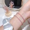 Pulsera de cascabeles de calcedonia blanco hielo al por mayor lichi congelado pulsera muy fina ágata en polvo pulsera de niña joyería