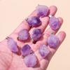 Jingde jóias natural ametista flor pingente de pedra irregular cluster de cristal pingente diy jóias colar acessórios atacado