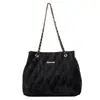 Bolso de Mujer Estilo Tweed 2025 Nueva Moda Tendencia Simple Color Puro Textura Diaria Ropa de Trabajo Casual Bolso de Hombro Axila