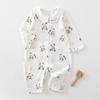 Ropa para Bebé Manga Larga Verano Mono para Bebé Tipo a Mameluco de Algodón Puro Ropa con Aire Acondicionado Transpirable