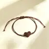 Pulsera Roja Tejida a Mano para Año Nuevo 2026 con Nudo Diagonal Corazón de Amor Pulsera de Pareja Joyería para el Día de San Valentín Hilo Rojo Producto Terminado