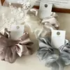 2026 Nuevo Coletero de Satén y Organza Patchwork con Pedrería para Cola de Caballo, Moño, Lazo para el Cabello, Accesorio para el Cabello de Primavera y Verano