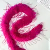 Tira de lana de imitación de pluma de pavo para puños de ropa de actuación, tira de relleno para accesorios de pijama, decoración DIY, tira de lana de color imitación avestruz