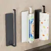 Suporte de Plástico para Filme de Cozinha Montado na Parede, Porta Rolos de Papel sem Furar, Suporte de Toalha Doméstico para Banheiro