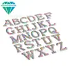 Adesivos Coloridos de Letras Pérola com Hotfix de Diamante Personalizados de Fábrica 26 Letras Adesivos de Strass Autoadesivos Cola Hot Melt Adesivos de Diamante