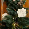 Peças de madeira DIY personalizadas, pingentes de madeira, decorações de grafite pintadas à mão, peças de madeira em branco cortadas a laser para decoração de árvore de Natal