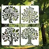 Ventas Directas de Fábrica de Pinturas Recortadas de Árboles Artísticos de Paisajes Naturales, Hojas de Corazón Personalizadas, Diversas Posturas, Plantillas de Pintura Recortada
