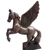 Escultura Personalizada de Pegaso en Cobre Imitación Adornos de Paisaje para Plazas Comerciales Exteriores Escultura Artística de Fibra de Vidrio Artesanías Decorativas