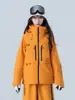 Conjunto de Roupa de Ski, Conjunto Acolchoado Espesso de Duas Peças para Snowboard Único e Duplo para Casais, Roupa Quente e à Prova de Frio para Montanhismo ao Ar Livre