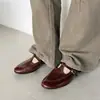 Textura Suave de Couro Bovino, Sapatos Mary Jane Retrô Versáteis, Temporada Primavera 2026, Salto Baixo Robusto, Bico Redondo, Sapatos de Couro Genuíno Únicos para Mulheres