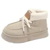 Botas de Invierno para Mujer, Botas de Nieve Forradas de Felpa para Mujer, Zapatos Cálidos de Algodón, Nuevos Zapatos de Pan Impermeables con Suela Gruesa 2025, Botines para Mujer