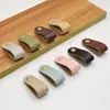 Manijas de Puerta de Gabinete de Cuero Coloridas con Cabezas de Cobre, Manijas de Cuero, Clavos de Cobre para Cajones, Tiradores de Cobre, Manijas de Maleta de Cuero, Manijas de Cuero para Cajas de Vino de Papel