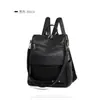 2026 Nuevo Mochila de Cuero Suave de Color Contrastante para Exportación Nueva de Gran Capacidad Mochila Simple para Viajes Diarios Mochila Multifuncional para Estudiantes