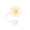 Tapa de Silicona de Grado Alimenticio para Popote Transfronteriza con Diseño de Flor de Ciruelo Adecuada para Popotes Stanley, Juego de Tapas de Enchufe a Prueba de Fugas 10 mm