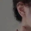 Pendientes de plata s925 Nuevos de Moda Mini Zircón Pendientes para Hélice de Oreja Perforación de Oreja Pendientes de Barra de Oreja Plata de Alta Gama