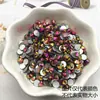 Pedrería de color SS30 de fondo plano 6.5 mm redonda de color mixto para decoración de uñas, decoración de fundas de teléfono, kit de material DIY, cadena de hierro