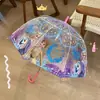 Gato de Manzana Verde Transparente Totalmente Automático Mango Largo 70% de Descuento Paraguas de Dibujos Animados Lindo Paraguas Plegable para Estudiante para Lluvia y Sol Engrosado